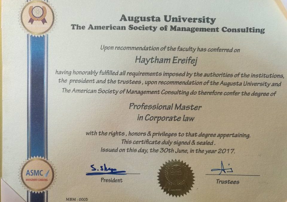 Professional Master in Corporate Law